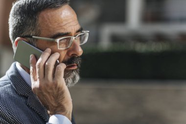 cep telefonuyla konuşan işadamı