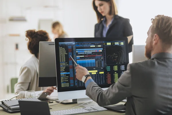 Group of brokers Working Together — Stock Photo, Image