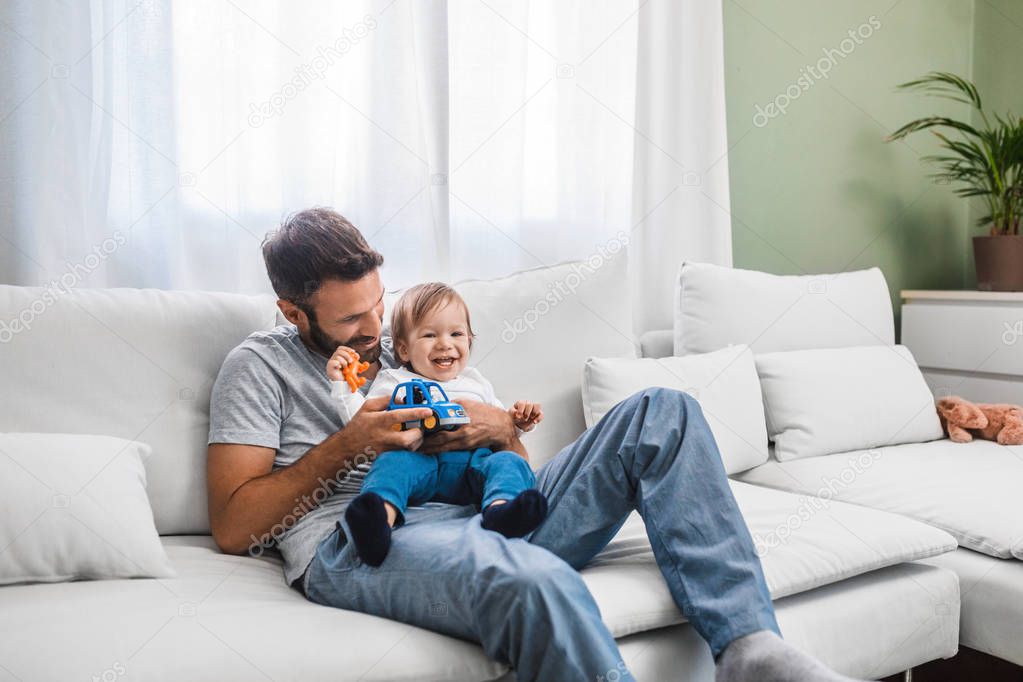 Dad Playing With His Son 