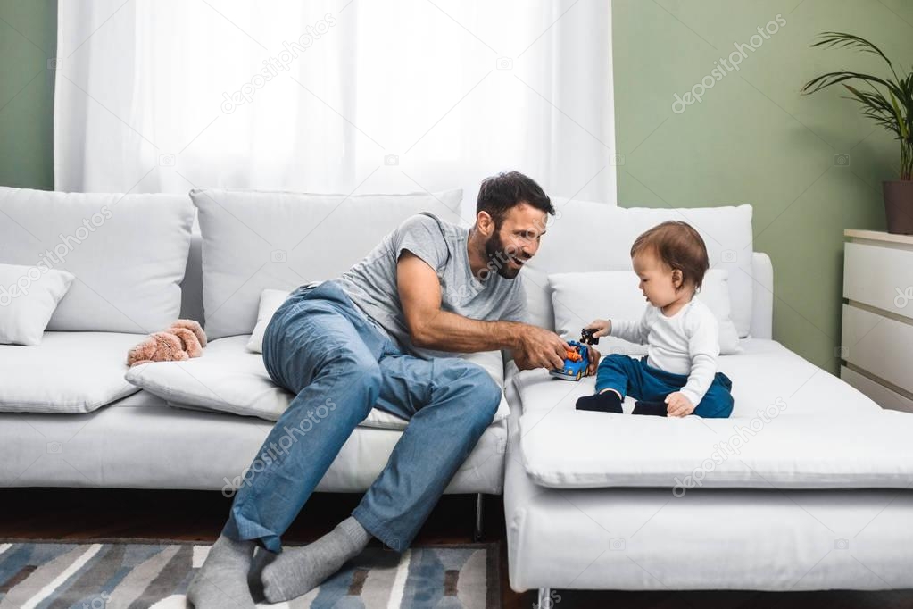 Dad Playing With His Son 