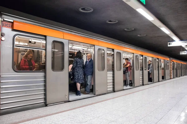 Athene Griekenland November 2019 Metrostation Metro Athene — Stockfoto