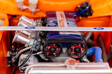 1974 'ten beri Ford Escort Mexico Mk3' ün motoruna yakın.