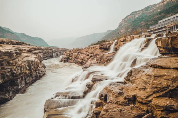 Cascada de Hukou, una famosa cascada en China — Foto de Stock