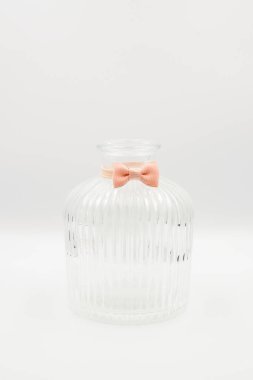 Beyaz bir sırtüstü vazonun portresi.