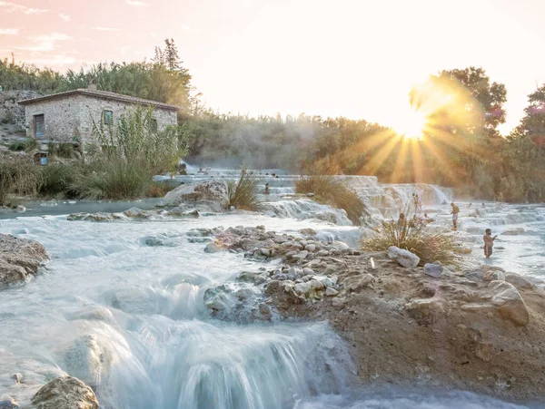 Saturnia, sulphur springs in Italy — Stock Photo, Image