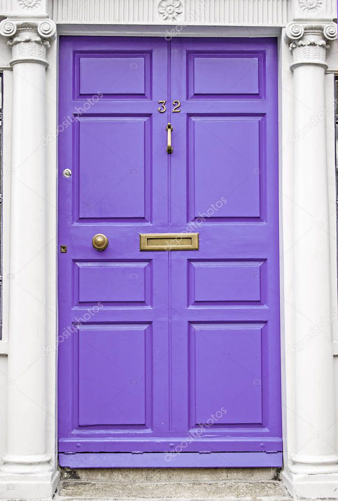 Purple colored door in Dublin