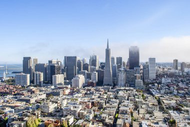 Beautiful skyline of San Francisco, USA clipart