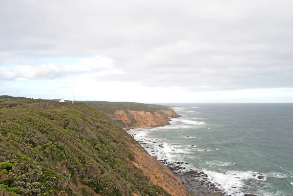 Widok na wybrzeże Great Ocean Road, Victoria, Australia — Zdjęcie stockowe