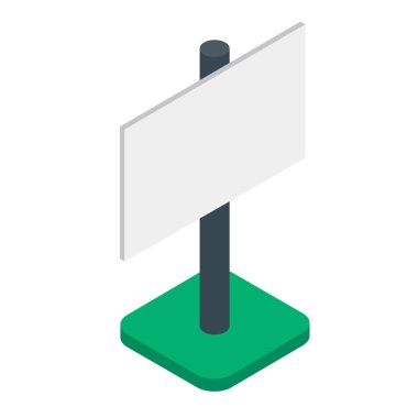 Boş başlık sayfası veya billboard izometrik izole vektör