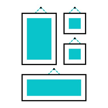 Asmak ya da duvar simgesine, aile fotoğrafı duvar resimleri yüklemek