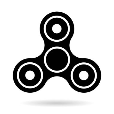 Spinner siyah basit simge vektör izole kıpır