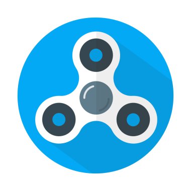 Beyaz topluca spinner simge düz stil vektör izole
