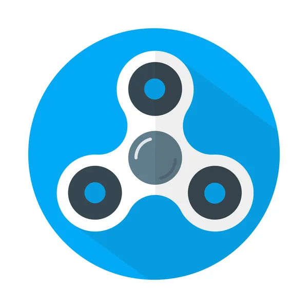 White fidget spinner icon flat style vector isolated — Stock Vector