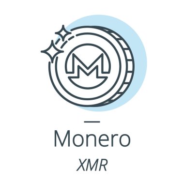 Monero cryptocurrency para hattı, sanal para birimi simgesi