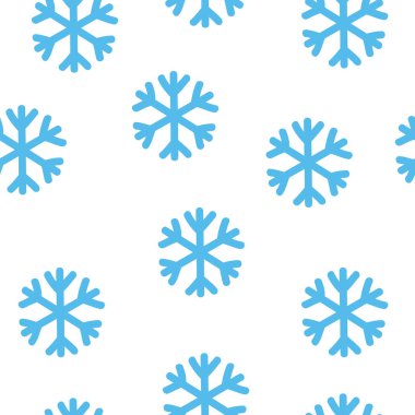 Basit mavi kar tanesi Dikişsiz desen kış konsepti