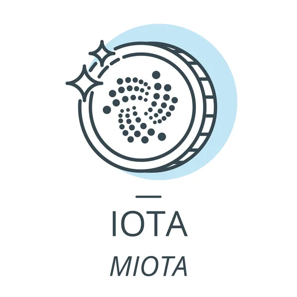 Iota cryptocurrency para hattı, sanal para birimi simgesi
