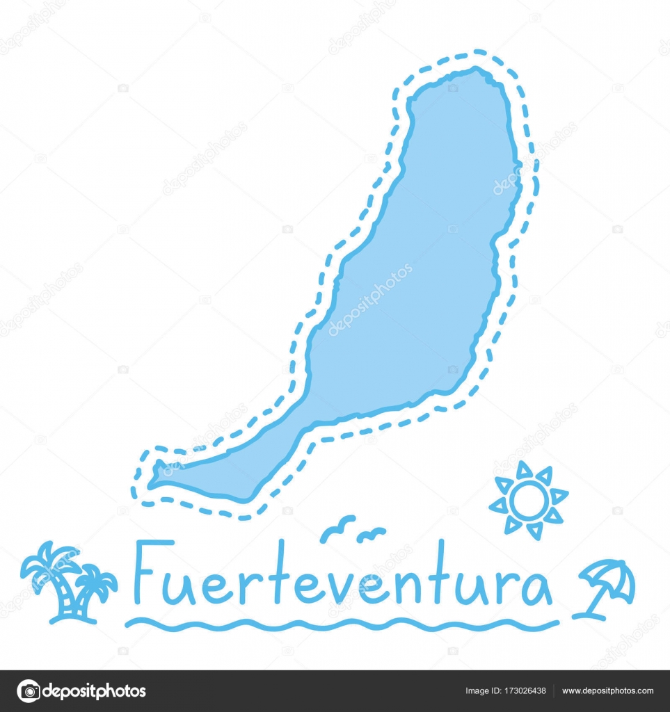 Vector map Fuerteventura
