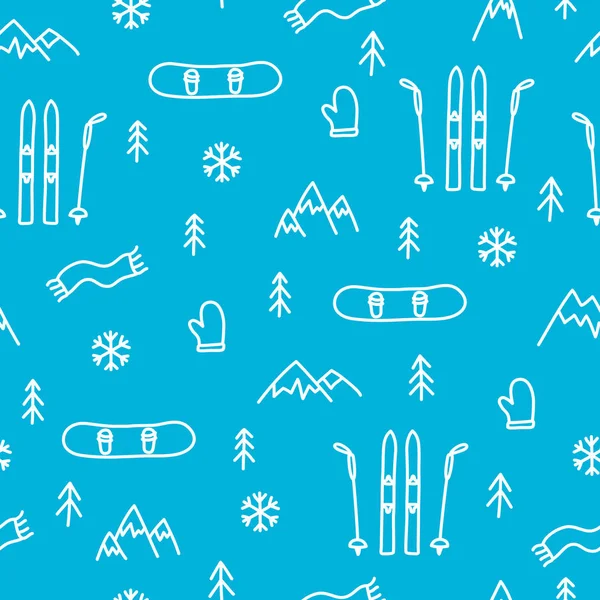Концепция катания на горных лыжах или сноуборде — стоковый вектор
