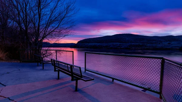 Lugar popular para ver el amanecer en el río Snake en el sur — Foto de Stock