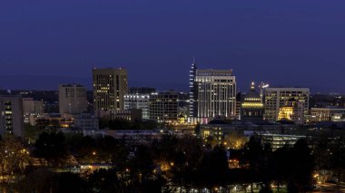 Boise Idaho 'nun gece ışıkları