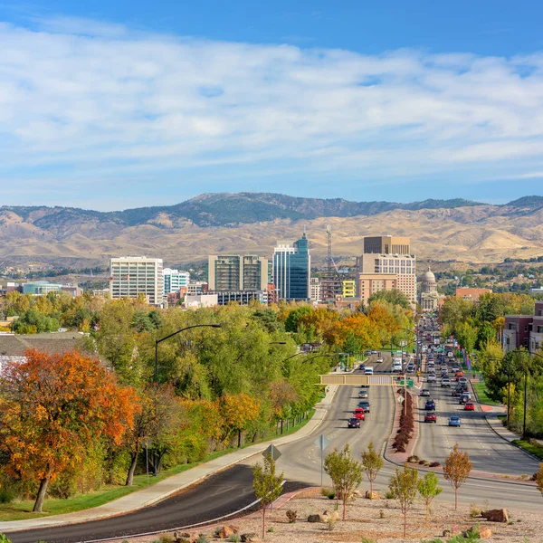 Boise Idaho ciudad de los árboles en el otoño —  Fotos de Stock