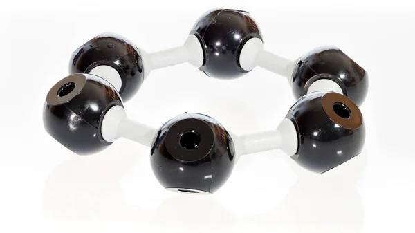 Bolas e hastes compõem uma molécula de carbono — Fotografia de Stock