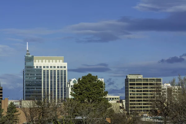 Moderne Gebäude in der Boise-Skyline — Stockfoto