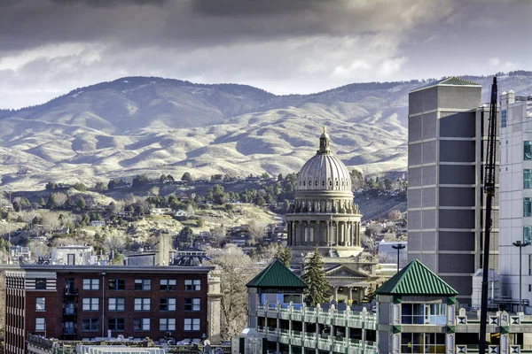 Centro de Boise Idaho con el edificio de la capital — Foto de Stock