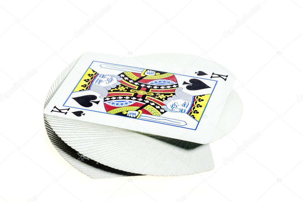 Deck of cards with a king on top