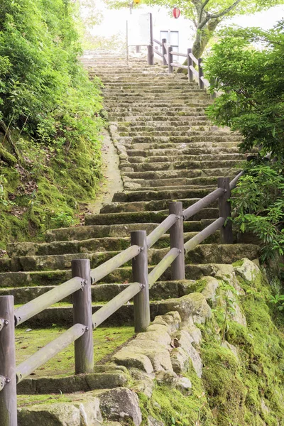 Escalier en pierre antique dans un jardin japonais — Photo