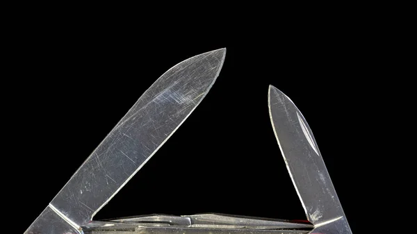Καλά φθαρμένο χρησιμοποιημένο μαχαίρι τσέπης — Φωτογραφία Αρχείου