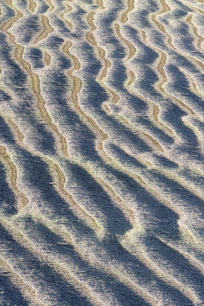 Frost on ripples of sand abstract — Stock Photo, Image