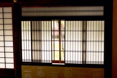 Klasik Japon kağıt duvar ve pencere gölgesi