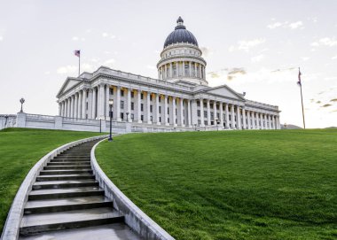 Utah eyalet başkentinde yağmurlu bir sabah.
