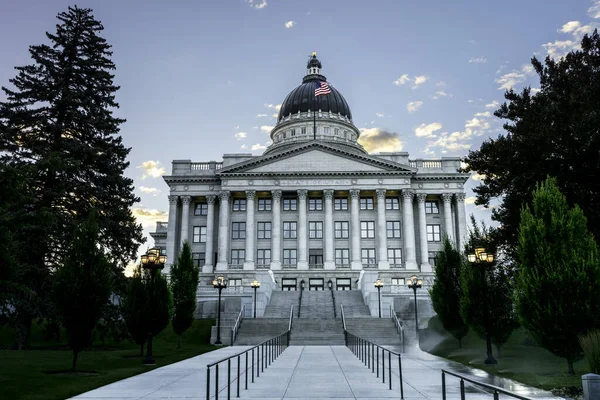 Unique view of the Utah state capital building