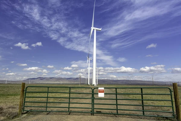 Ворота Ветряную Электростанцию Айдахо — стоковое фото