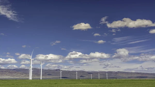 Wind Farm Clouds Idaho — Stock Photo, Image