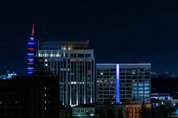 Stadsljus Centrum Byggnader Boise Idaho — Stockfoto