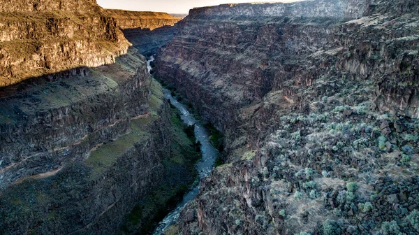 Bruneau Nehri Nin Yukarısındaki Kanyon Kenarında Sabah Güneşi — Stok fotoğraf