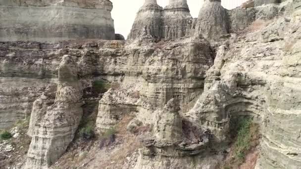 Oregon Desert Pillars Rock Stand High Plane — Stock Video