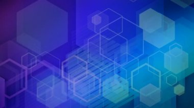Altıgen bilim ve teknoloji döngü - bilim ve teknoloji temalı animasyon çeşitli kayan altıgen şekillerin sorunsuz bir döngü içinde.