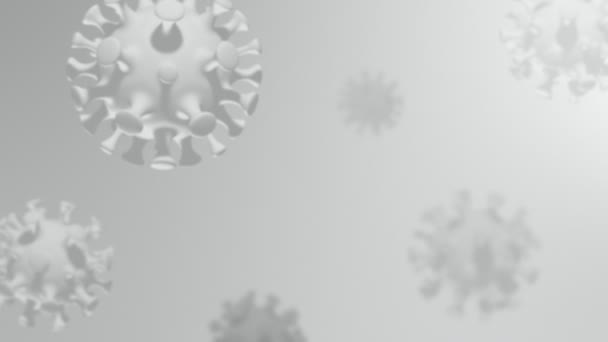 ウイルスループの背景 コロナウイルス Covid コピースペースの多いウイルスのシームレスなループの背景アニメーション — ストック動画