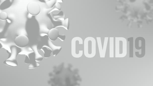 Virus Loop Achtergrond Coronavirus Covid Naadloze Looping Achtergrond Animatie Van — Stockvideo