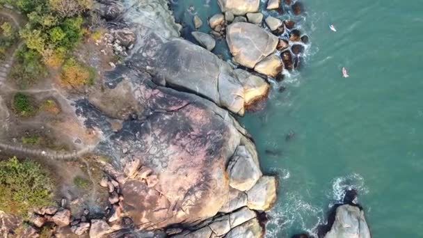 Beautiful Ocean Air Drone Blue Water — Stock Video