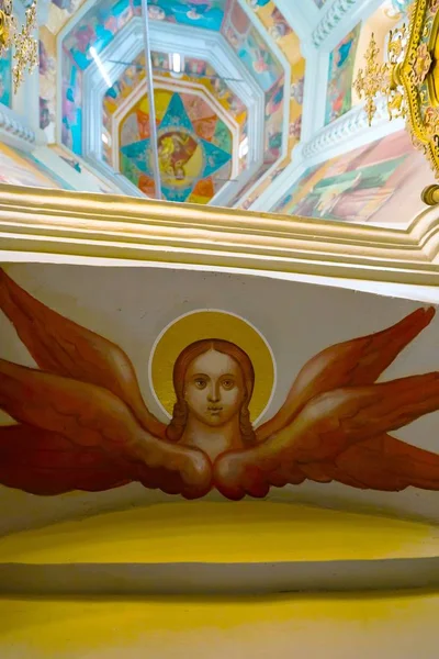 Moscú, Rusia - 9 de julio de 2019: Murales en las galerías de la Catedral de San Basilio — Foto de Stock