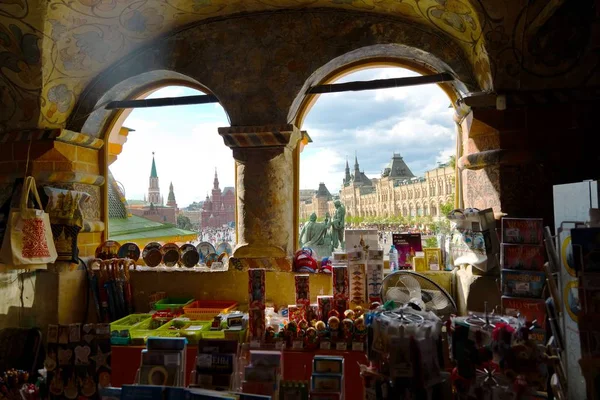 Russie - 9 juillet 2019 : Vue de la cathédrale de Vassili le Bienheureux Images De Stock Libres De Droits