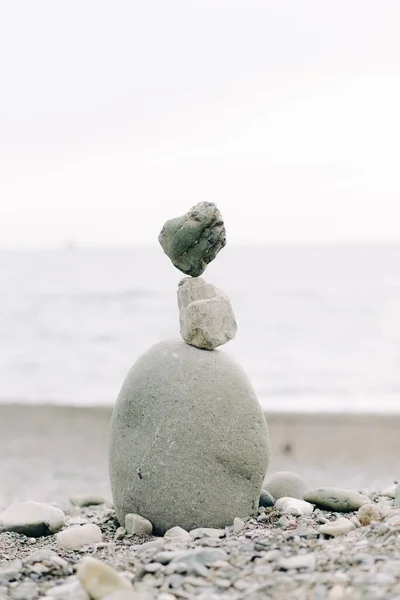 Balance Stones Beach — Stock Photo, Image