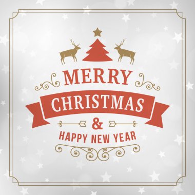 neşeli Noel vintage hat sanat tebrik kartı arka plan