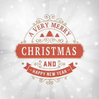 neşeli Noel vintage hat sanat tebrik kartı arka plan