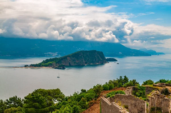 Isola San Nicola Nella Città Budva Montenegro — Foto Stock